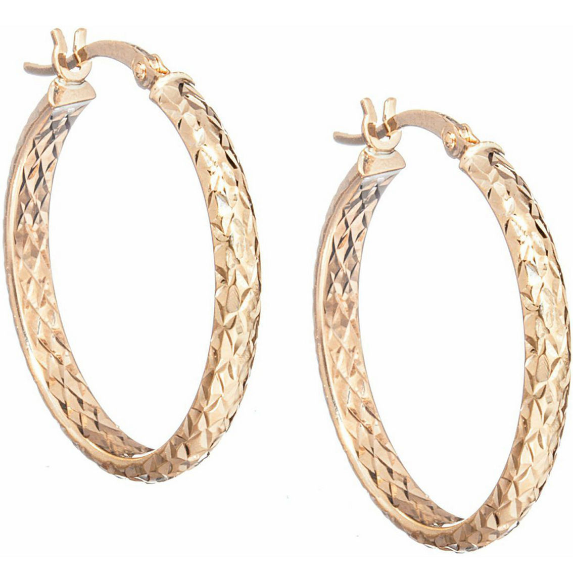 14k Yellow Gold Inside Out Hoop Earrings | Gold Earrings | Jewelry ...