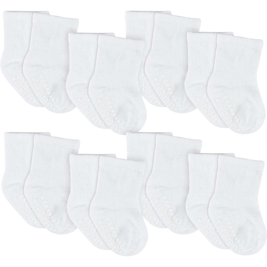 Gerber White Terry Wiggle Proof Socks 6 Pk. | Baby Girl 0-24 Months ...