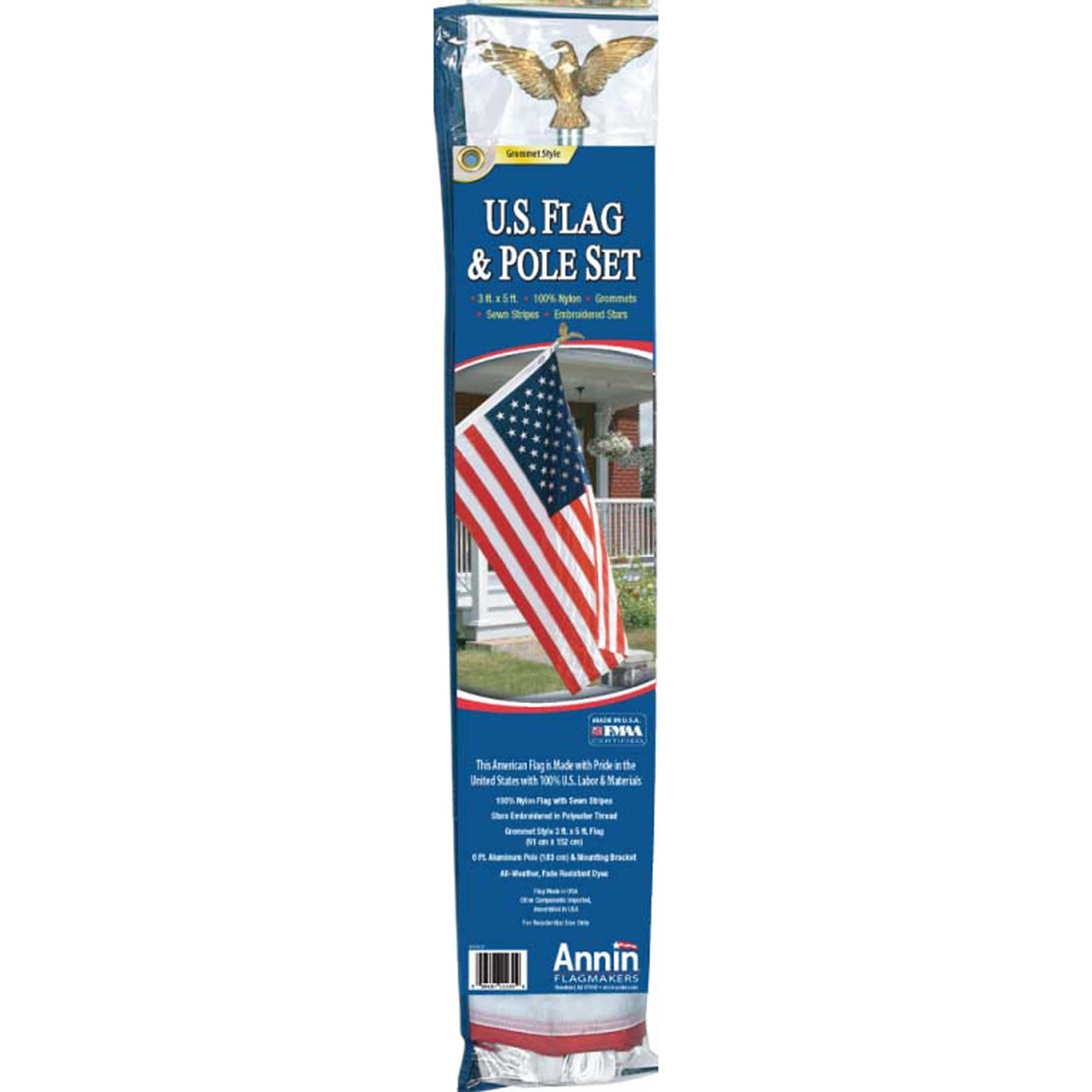 Annin Nylon U.S. Flag & Pole Deluxe Set - Image 1 of 2