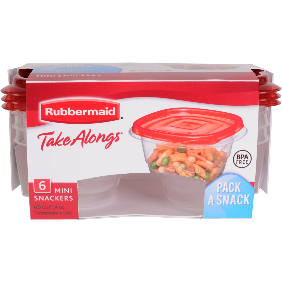 Rubbermaid .5 Cup Takealongs 6 Pk., Food Storage