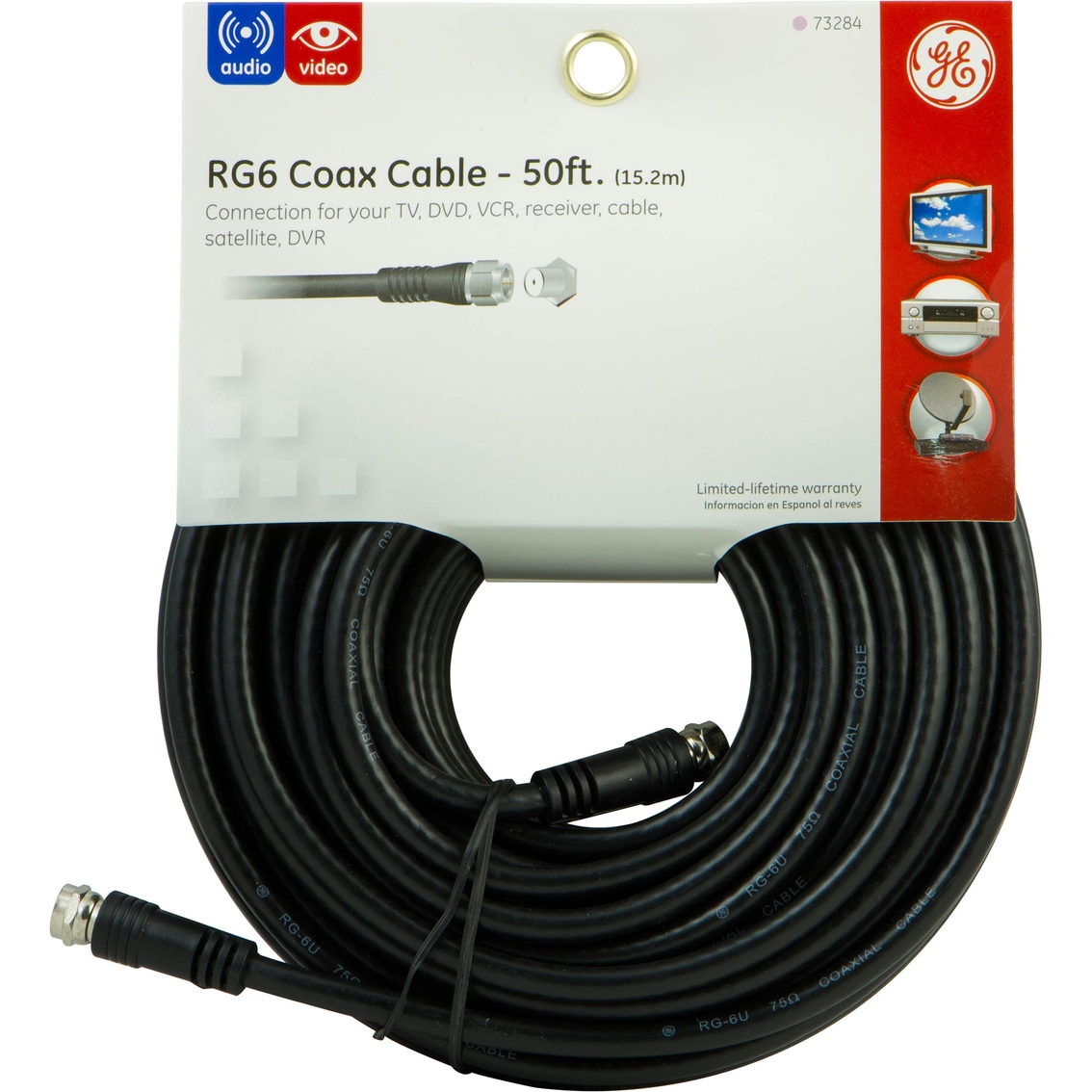 GE 50 ft. RG6 Coax Cable - Image 2 of 2