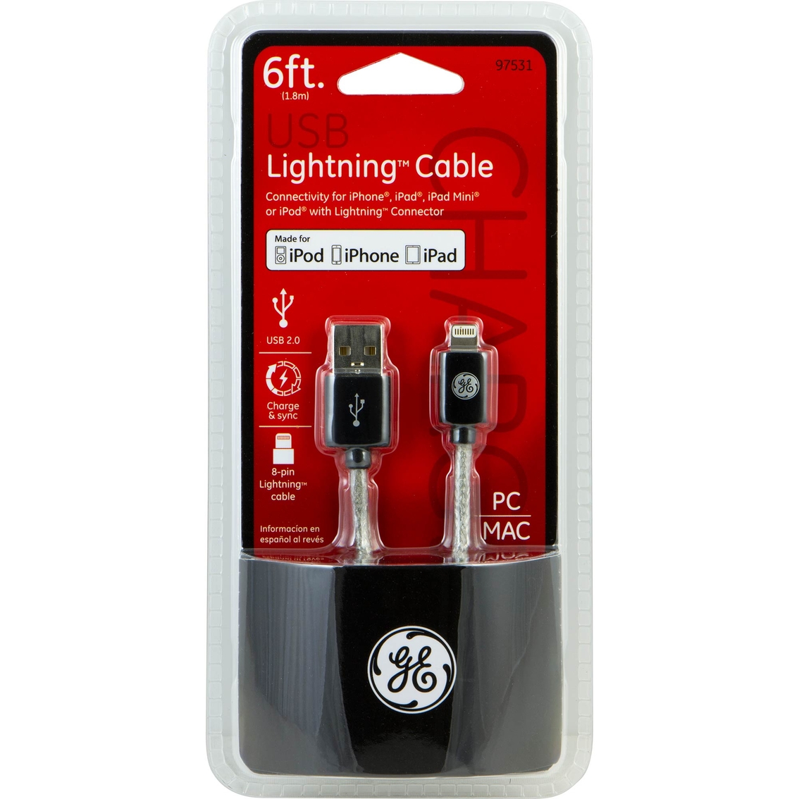 GE Lightning to USB Cable 6 ft. - Image 2 of 2