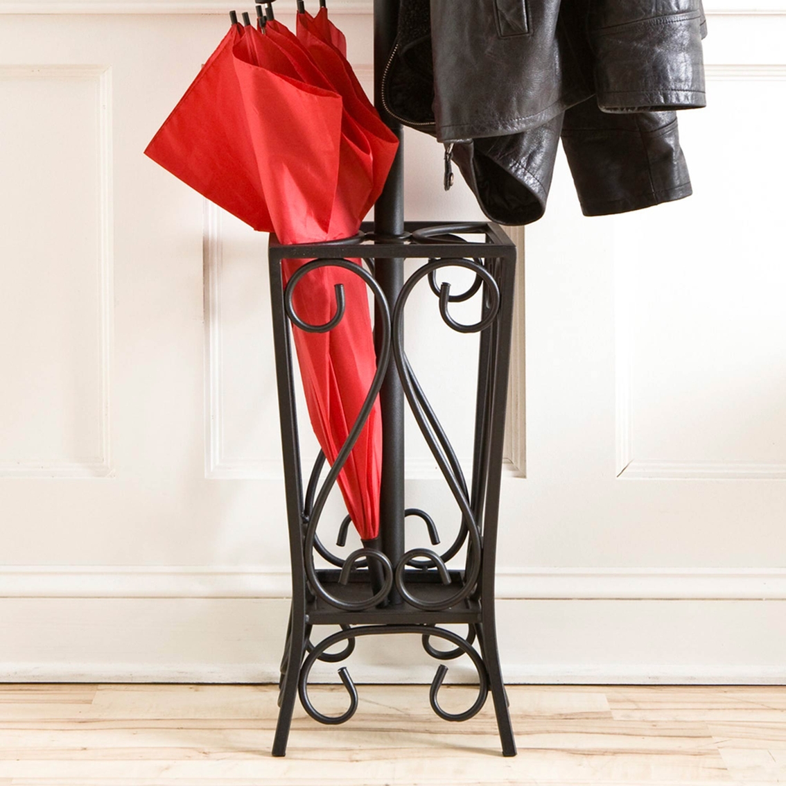 SEI Scrolled Coat Rack and Umbrella Stand - Image 3 of 4