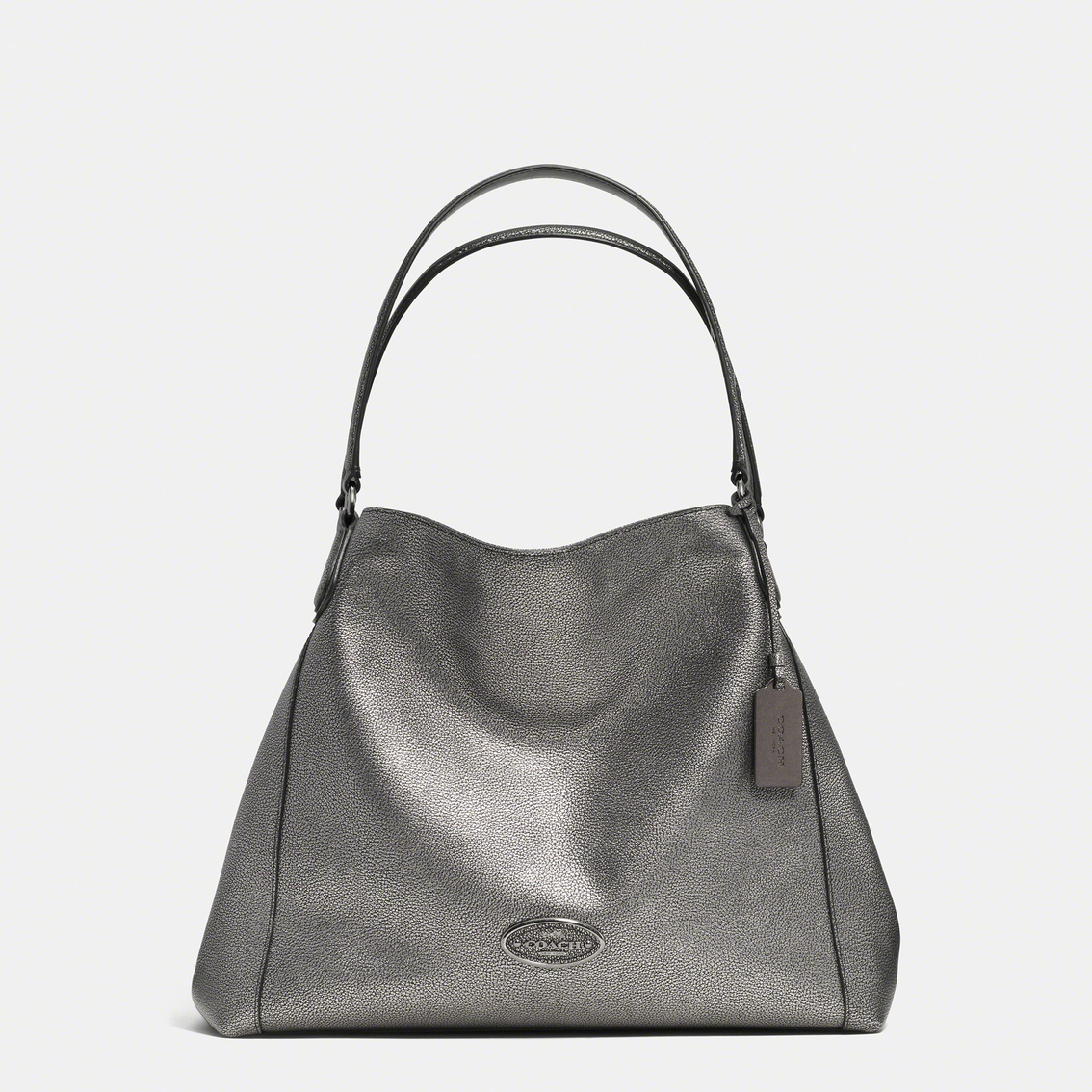 Coach Edie Shoulder Bag In Metallic Leather | Shoulder Bags | Handbags ...
