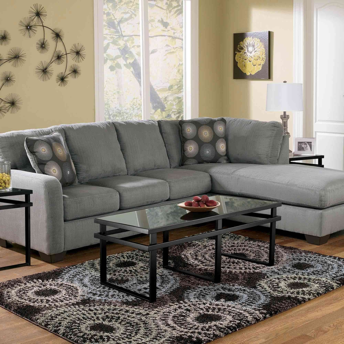 Signature Design by Ashley Zella 2 pc. Sectional RAF Corner Chaise/LAF Sofa - Image 2 of 2