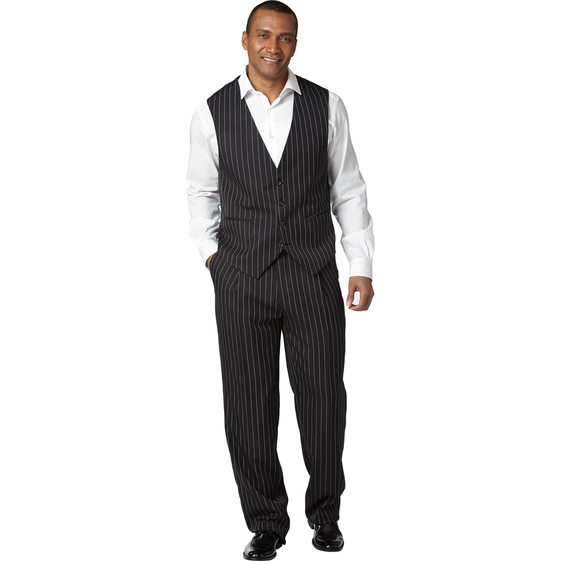 Stacy Adams Big And Tall 3 Pc Pinstripe Suit Suits And Suit Separates Clothing And Accessories