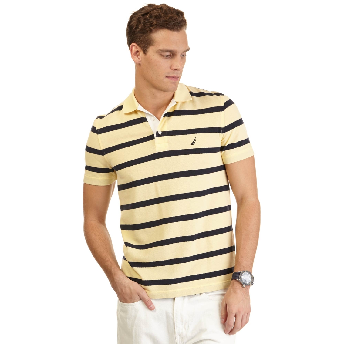 Nautica Sportswear Striped Deck Polo Shirt | Polos | Apparel | Shop The ...