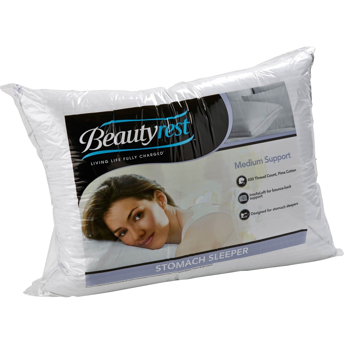 Beautyrest Medium Density Stomach Sleeper Pillow | Bed Pillows ...