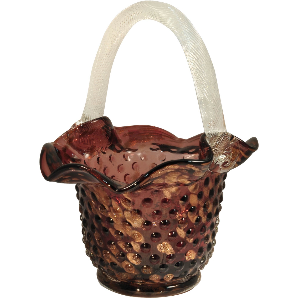 Dale Tiffany Purple Art Glass Basket - Image 1 of 2