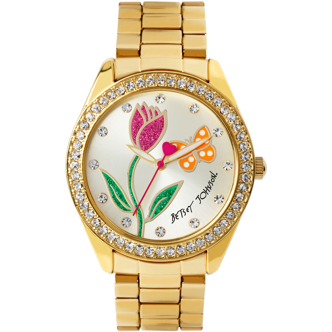 Betsey Johnson Women's Goldtone Flower Dial Watch Bj00048113 | Goldtone ...