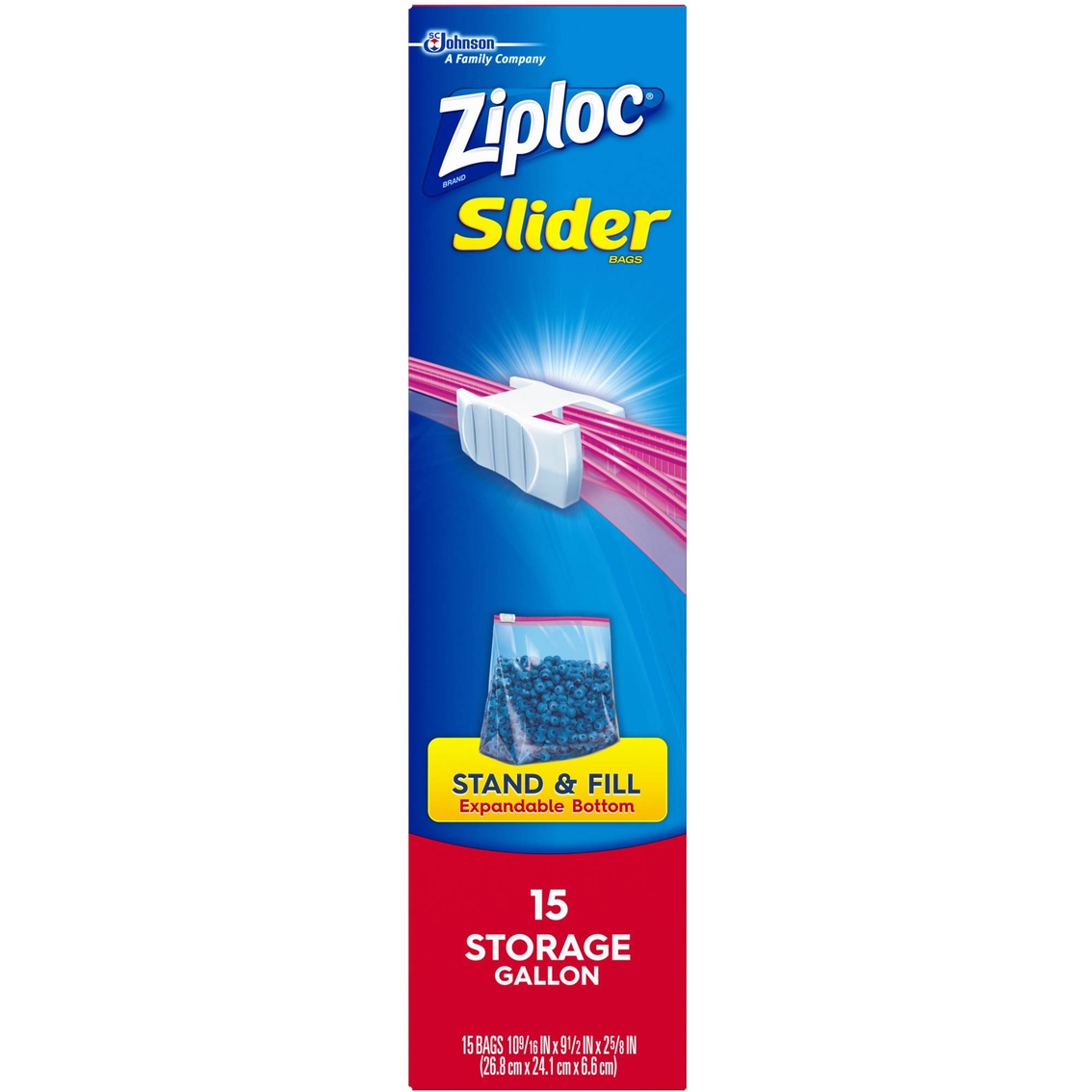 Ziploc Slider Storage Gallon Bag Case