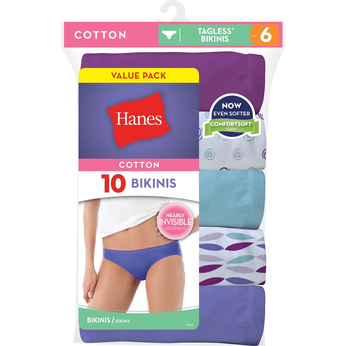 Hanes Cotton Bikini Panties 10 Pk., Panties, Clothing & Accessories