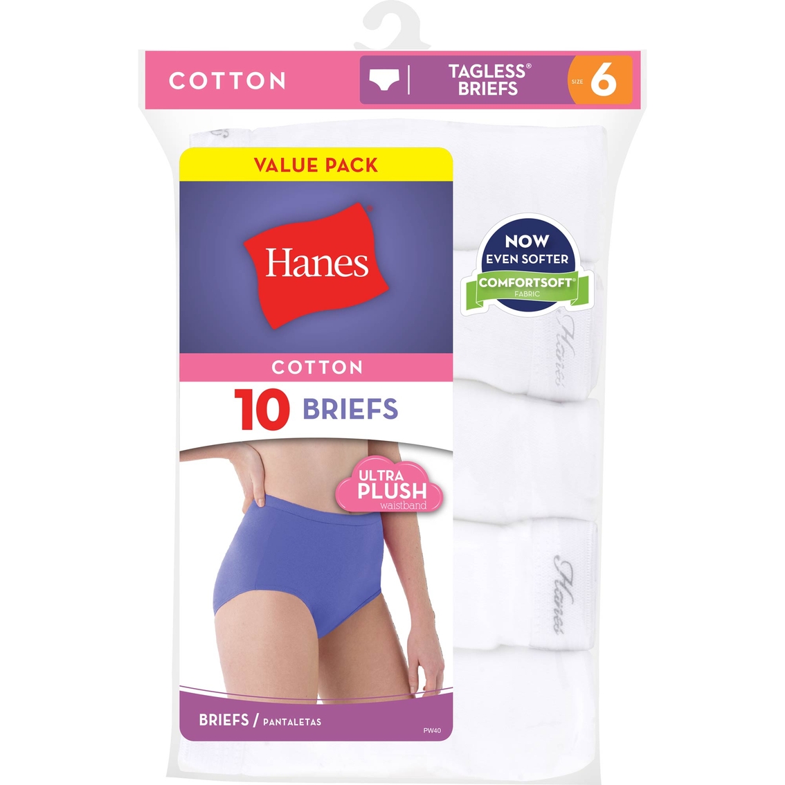 Hanes Cotton Brief Panties 10 Pk., Panties