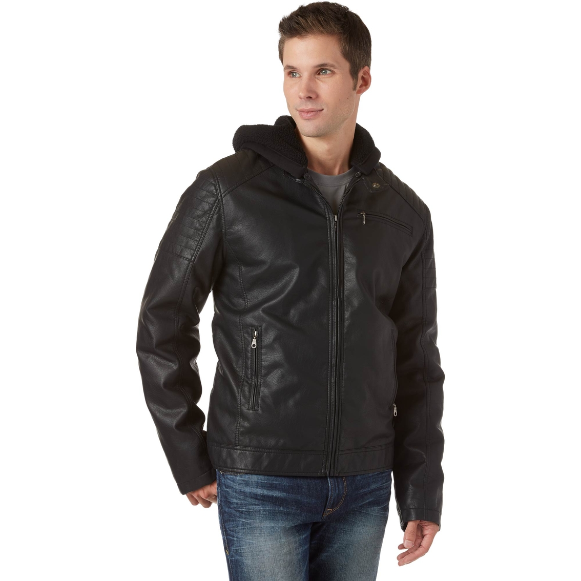 Machine Faux Leather Jacket | Jackets | Clothing & Accessories | Shop ...