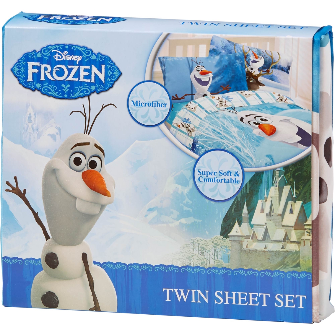 Disney Frozen Olaf Full Sheet Set Microfiber 4 Piece Set Build A Snowman 