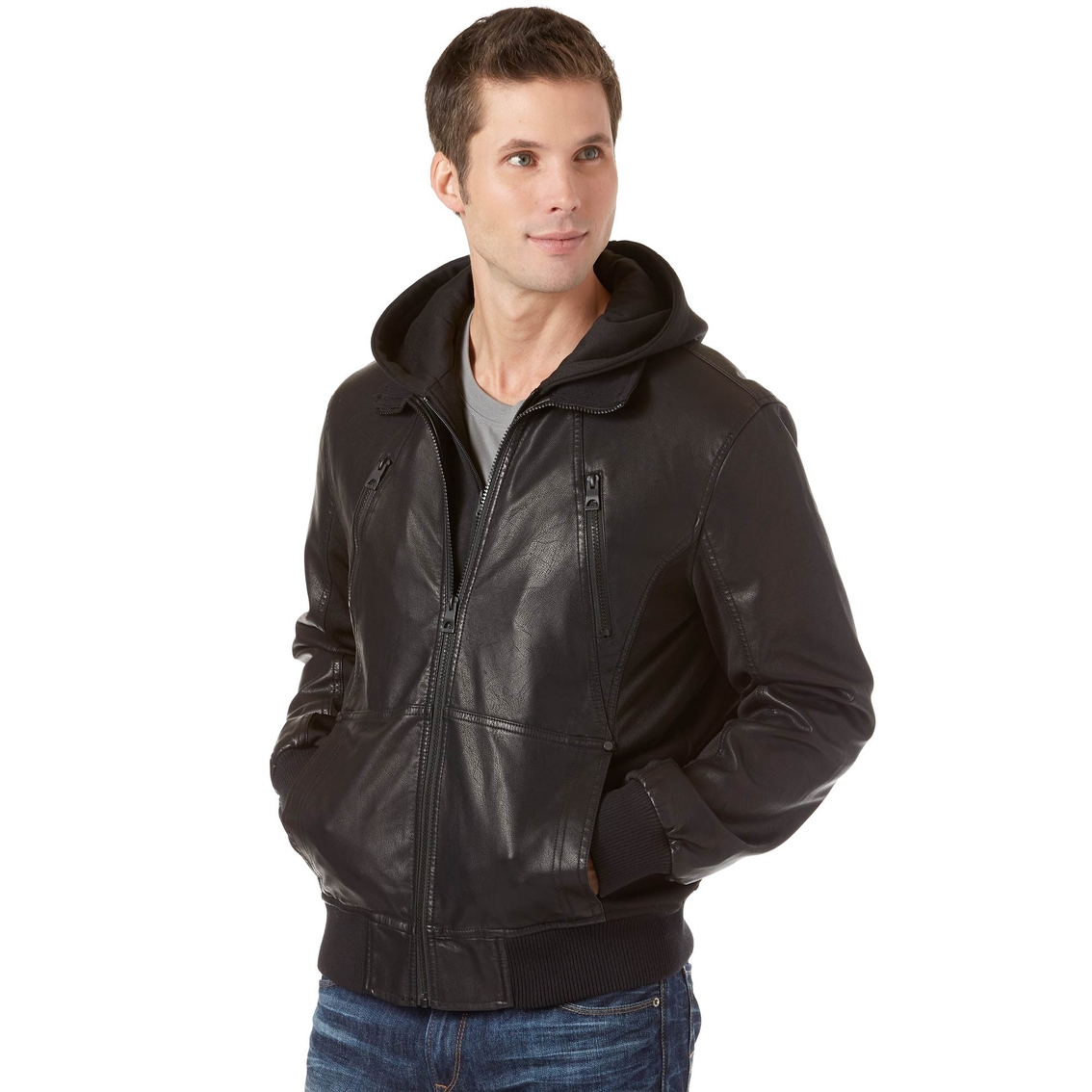 Guess Outerwear Faux Leather Bomber Jacket | Jackets | Clothing ...