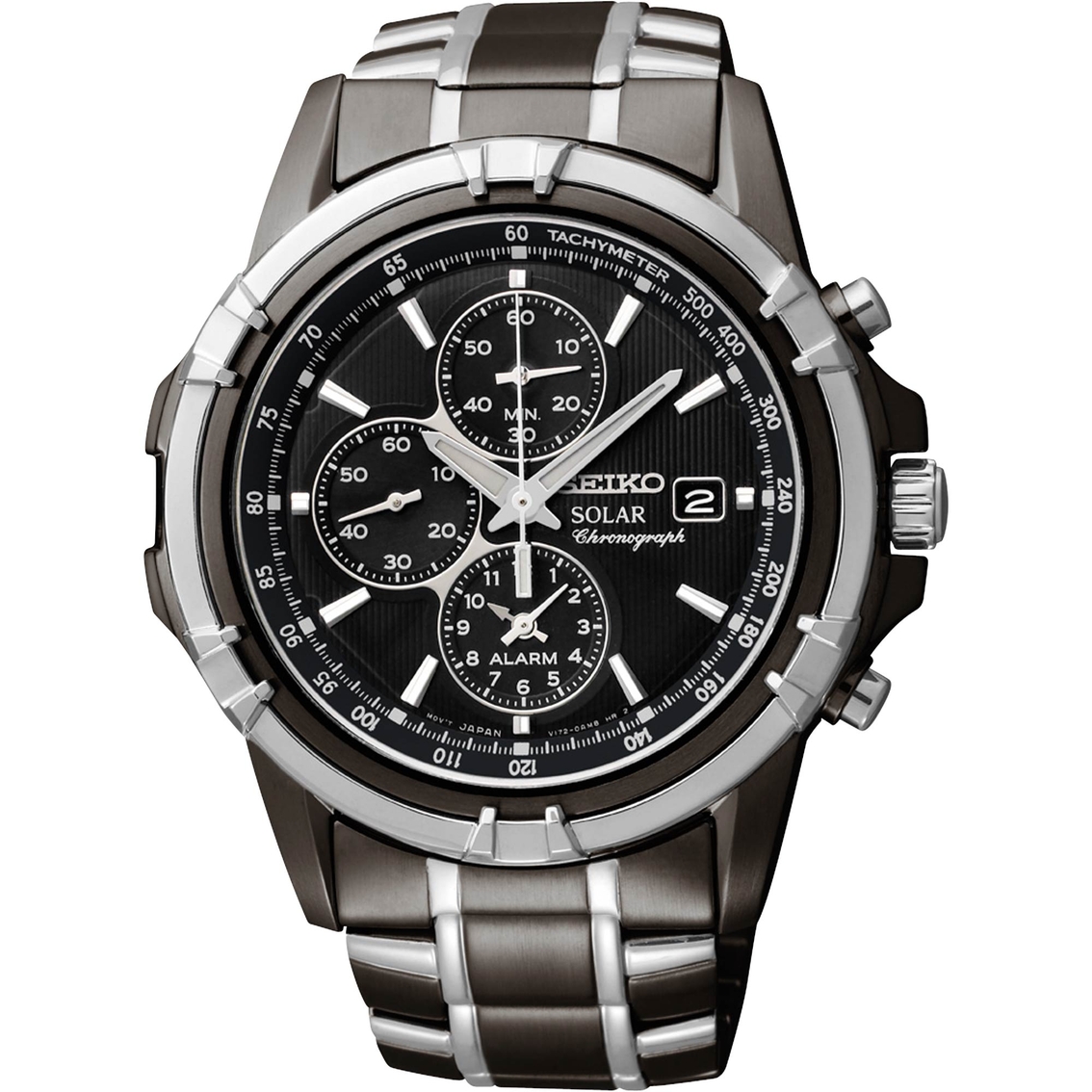 Seiko Men's Stainless Steel Solar Watch Black Dial Ssc143 | Stainless Steel  Band | Jewelry & Watches | Shop The Exchange