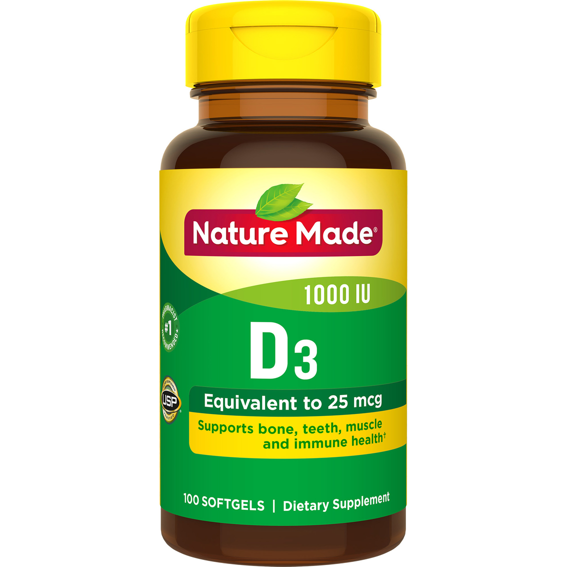 Parana rivier Klooster Absoluut Nature Made Vitamin D3 25 Mcg (1000 Iu) Softgels 100 Ct. | Vitamins &  Supplements | Beauty & Health | Shop The Exchange