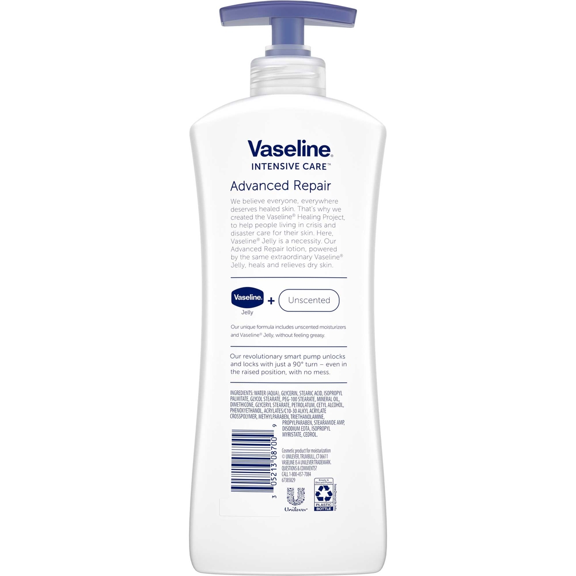 Vaseline Intensive Care Advanced Repair Unscented Healing Moisture Lotion 20.3 oz. - Image 2 of 2