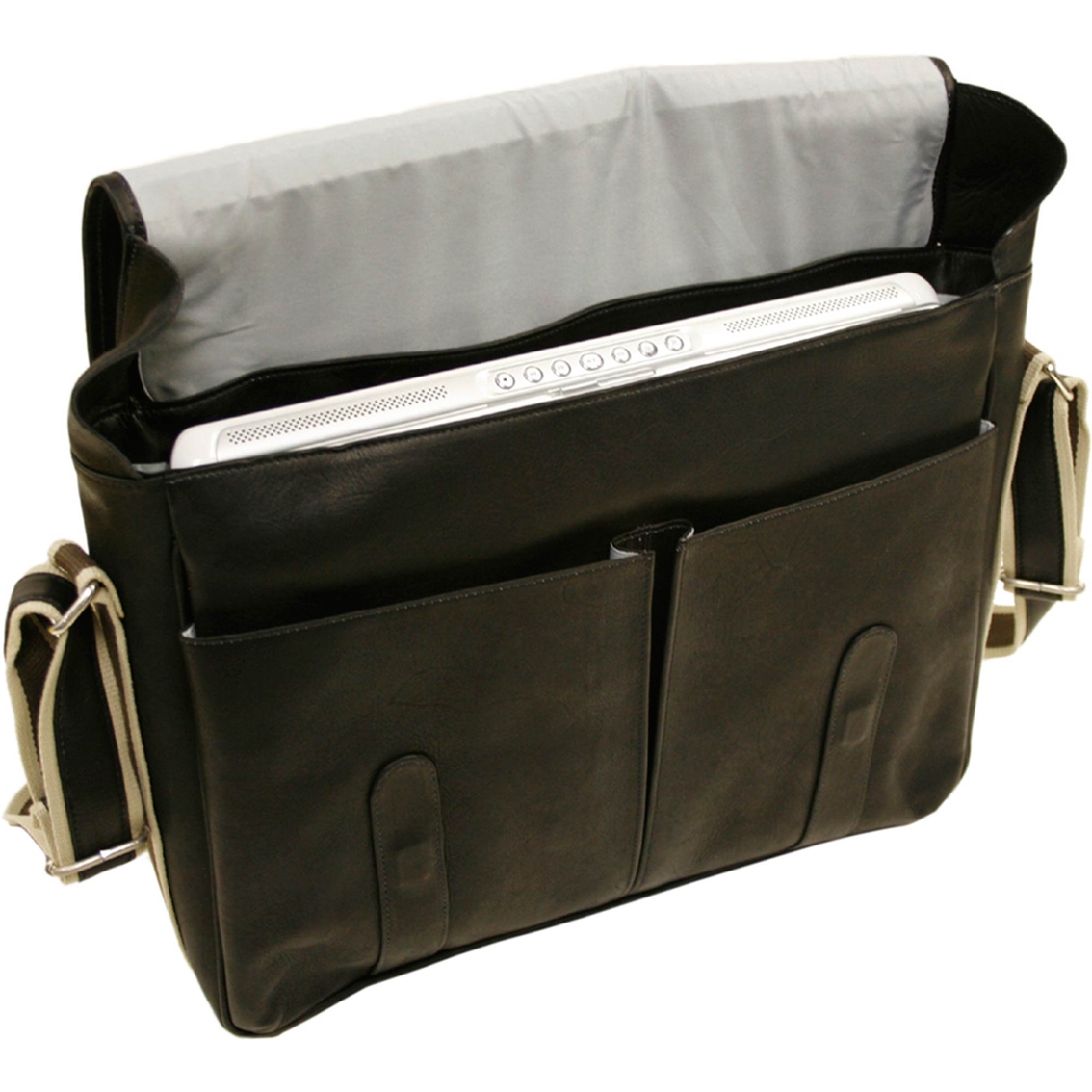 Piel Leather Classic Expandable Messenger Bag - Image 3 of 3