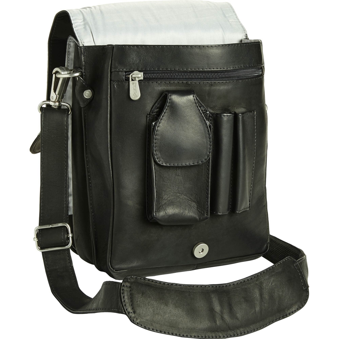 Piel Leather Double Flap-Over Shoulder Bag - Image 3 of 3
