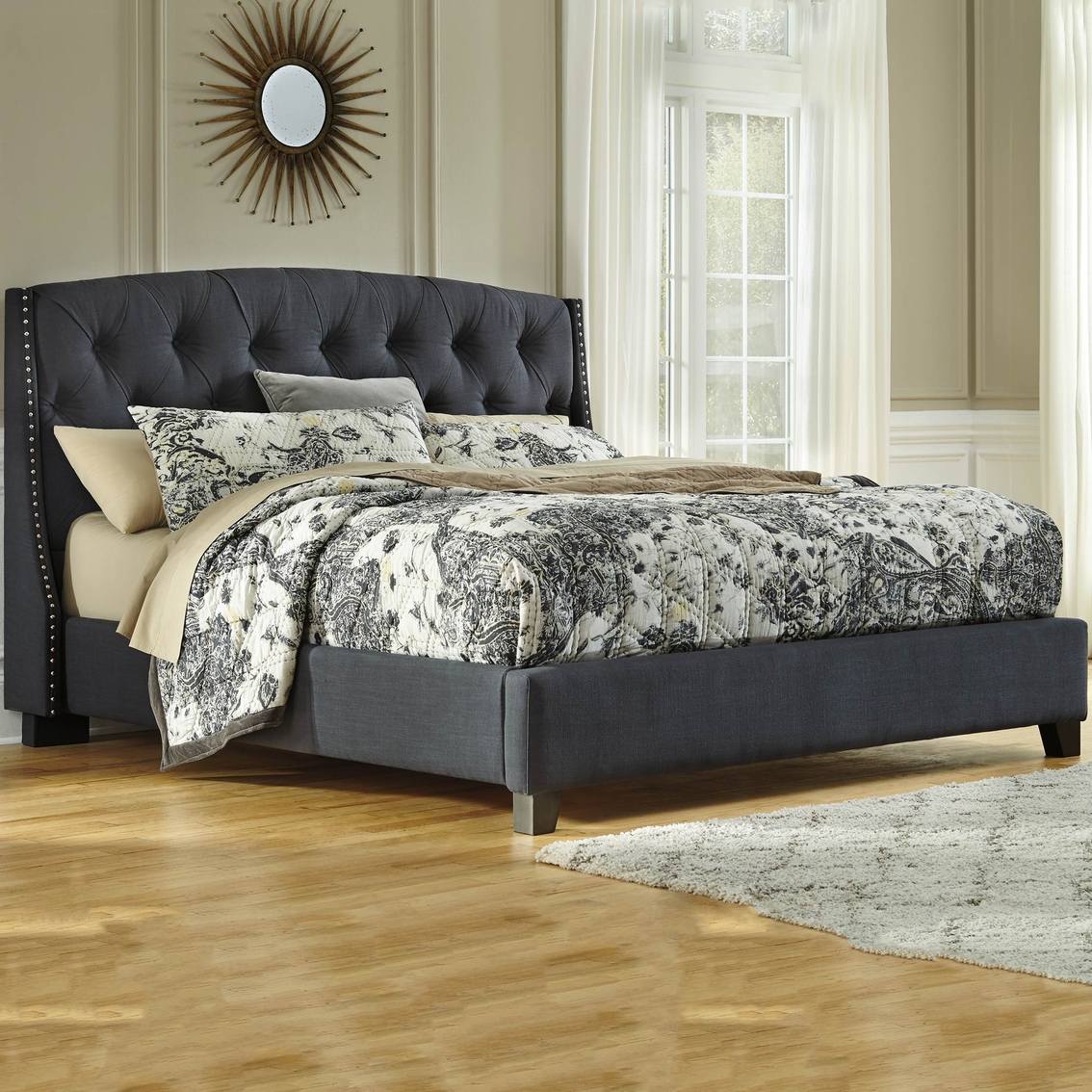 Ashley Kasidon Queen Tufted Upholstered Bed - Image 2 of 2