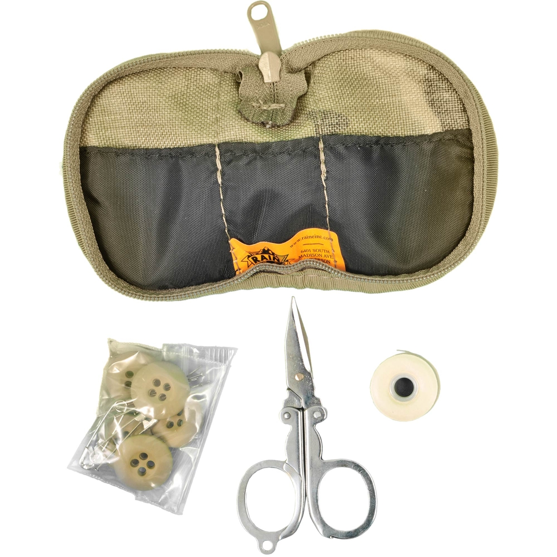 Raine Tactical Gear 0024B Military Sewing Kit - Black, Made in USA