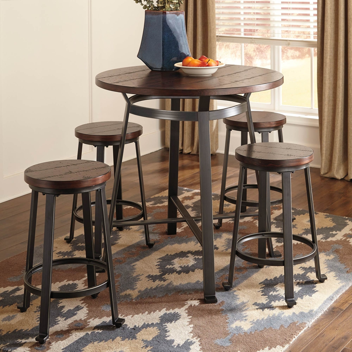 Ashley Challiman Round Dining Room Pub Table - Image 2 of 3