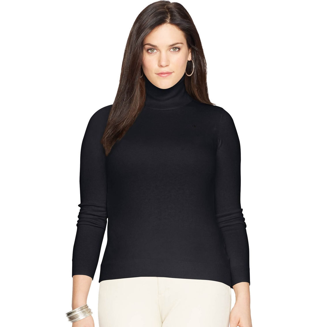 Lauren Ralph Lauren Plus Size Silk-cotton Turtleneck Sweater | Plus ...