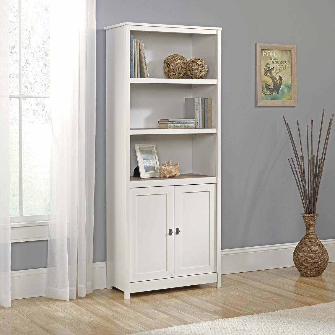 Sauder Cottage Road Library Bookcase Bookcases Cabinets Home