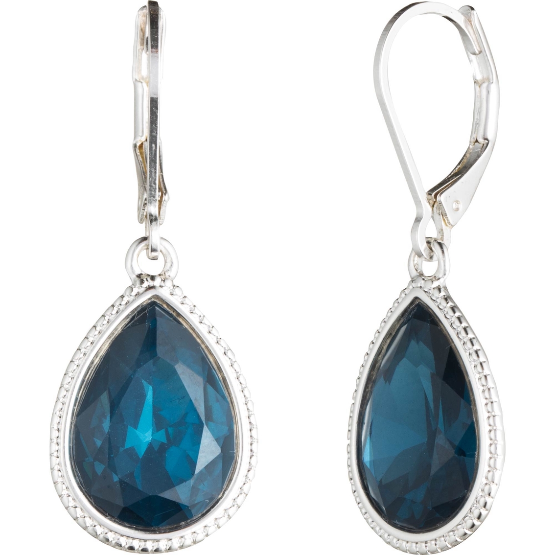 Nine West Silver Tone Blue Teardrop Earrings | Fashion Earrings ...