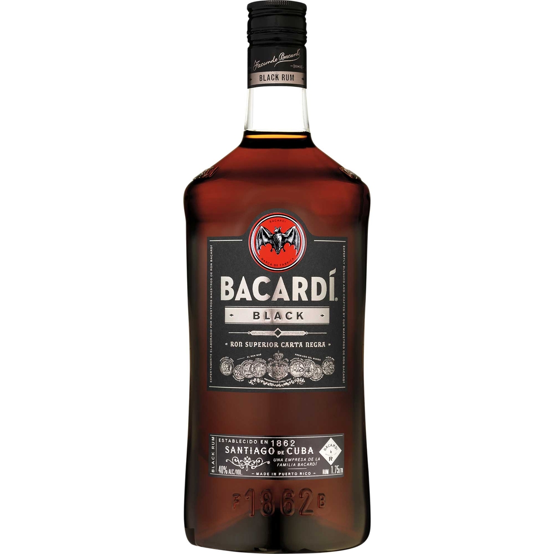 Bacardi Black Rum 1.75l, Spirits, Class Six
