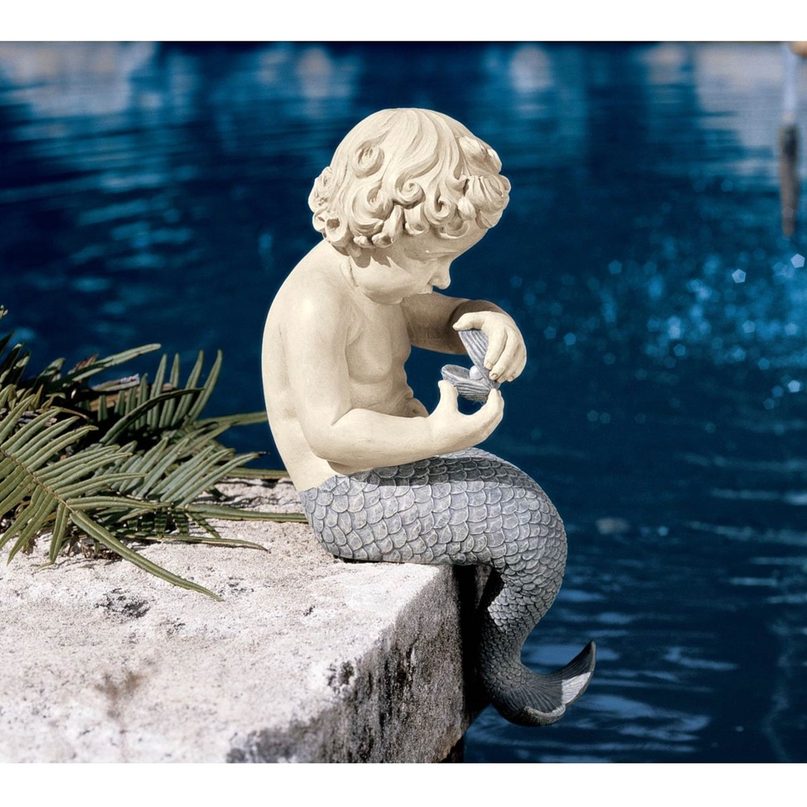 Design Toscano The Ocean's Little Treasures Mermaid Statue - Image 2 of 2