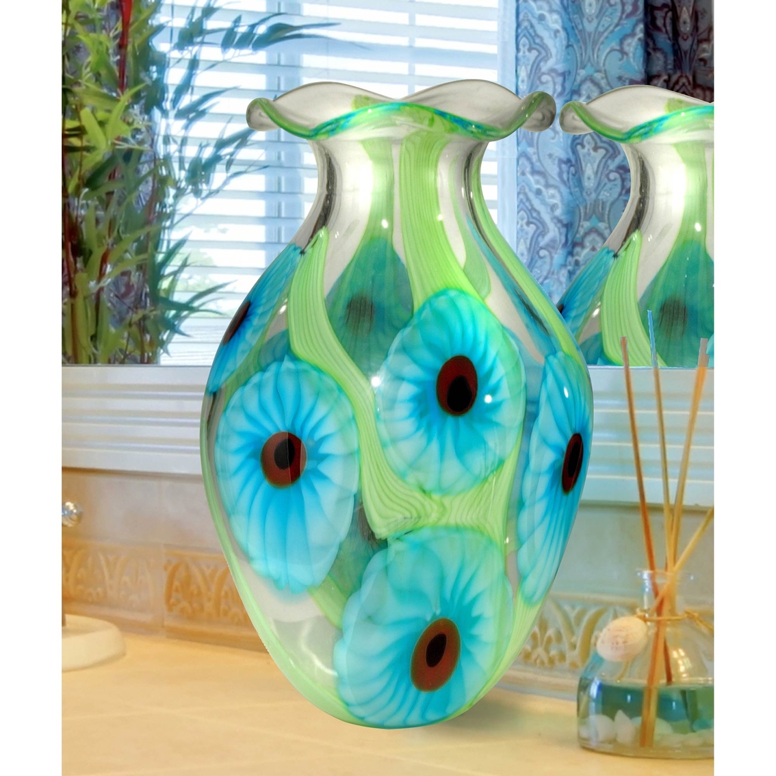 Dale Tiffany Cape Caribe Vase - Image 2 of 2