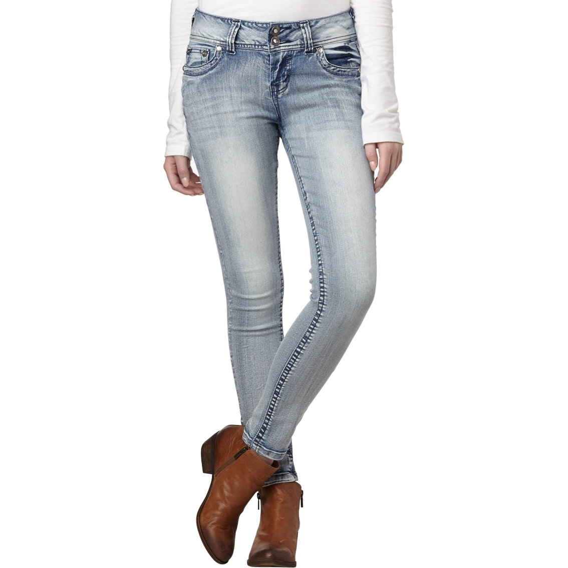 Wallflower Juniors Ivy Bling Luscious Curvy Skinny Jeans | Jeans ...