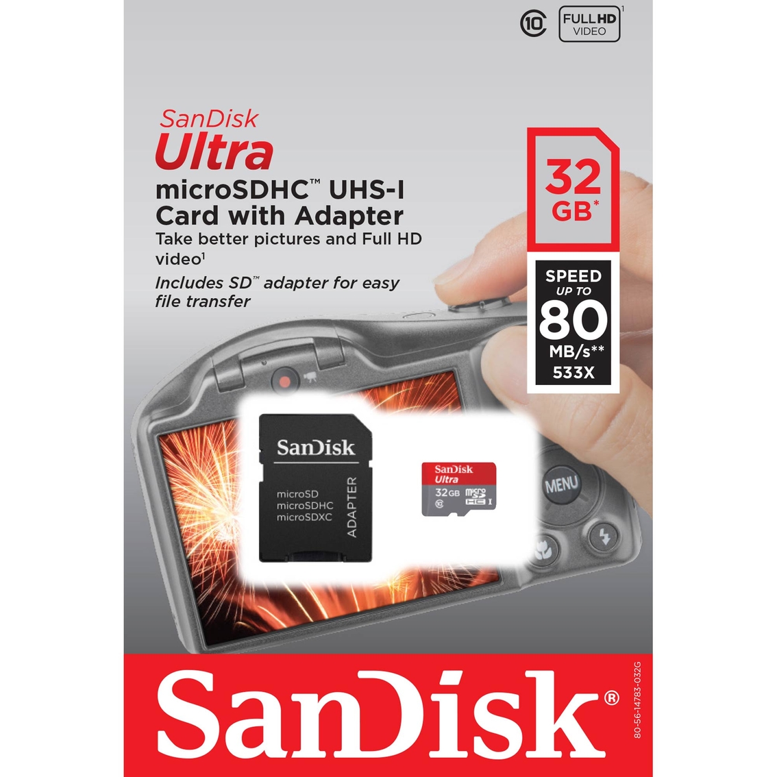 SanDisk Ultra 32GB MicroSD UHS-I Card with Adapter - Image 2 of 2