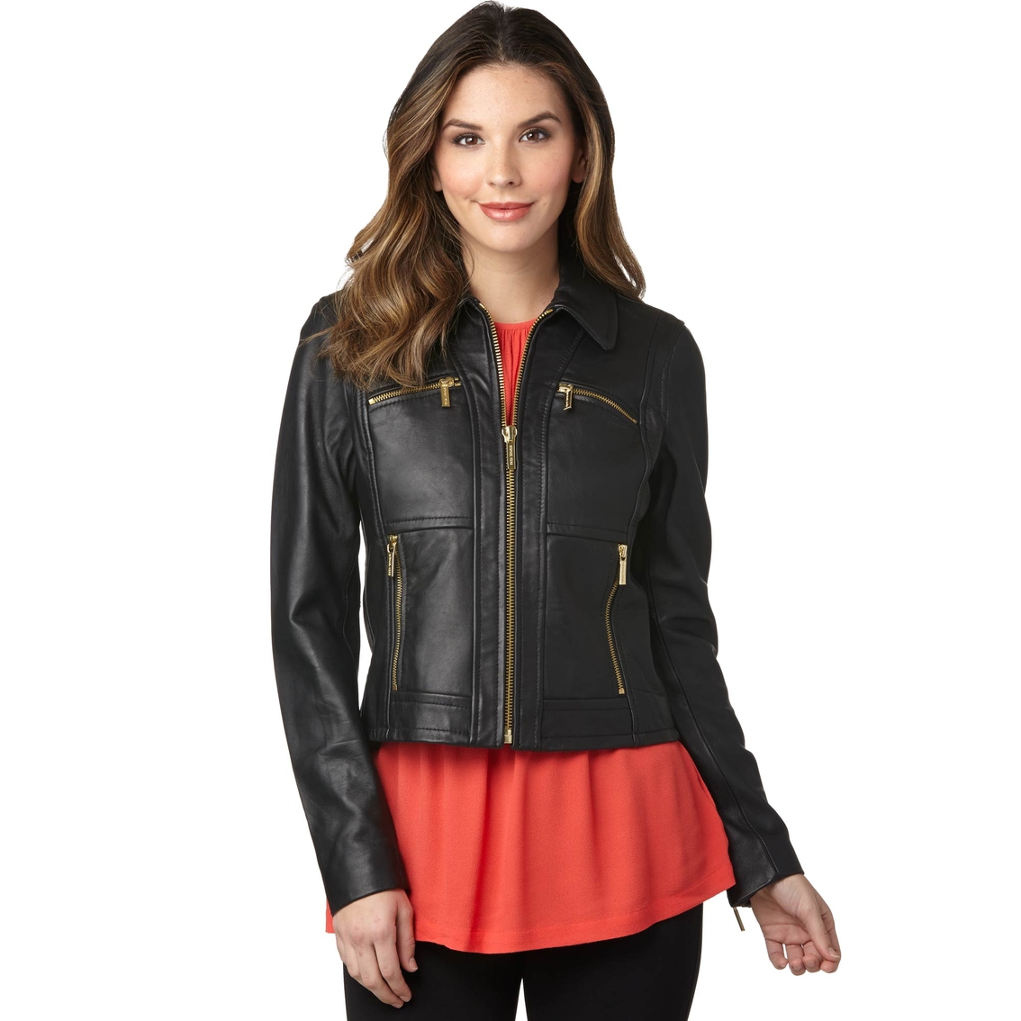 Michael Kors Vintage Style Leather Jacket | Jackets | Clothing &  Accessories | Shop The Exchange