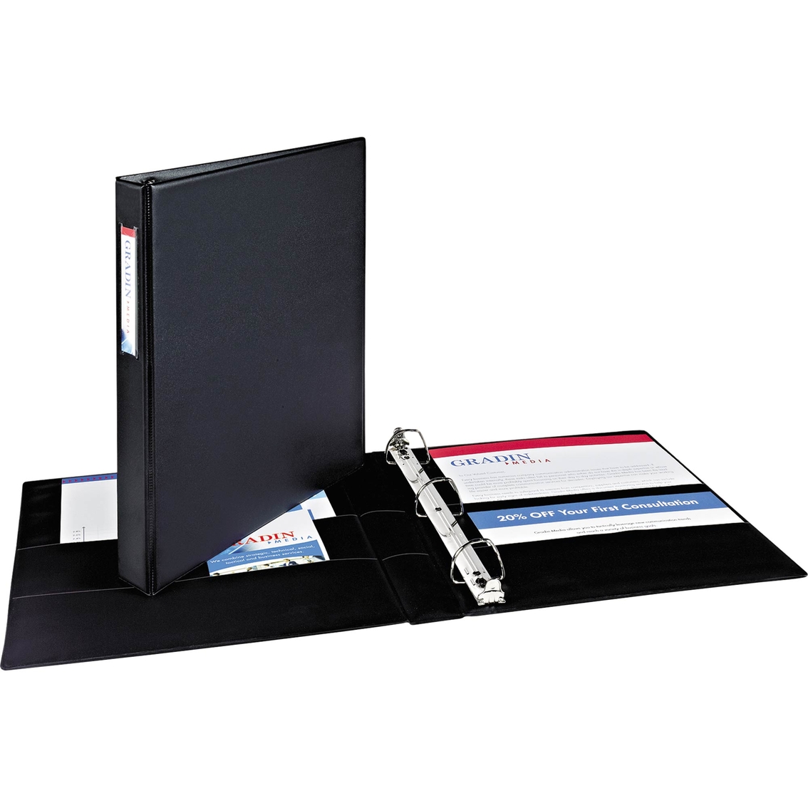 Avery Durable Non View 1 in. Capacity 11 in. x 8 1/2 in. Binder with Slant Rings - Image 2 of 3
