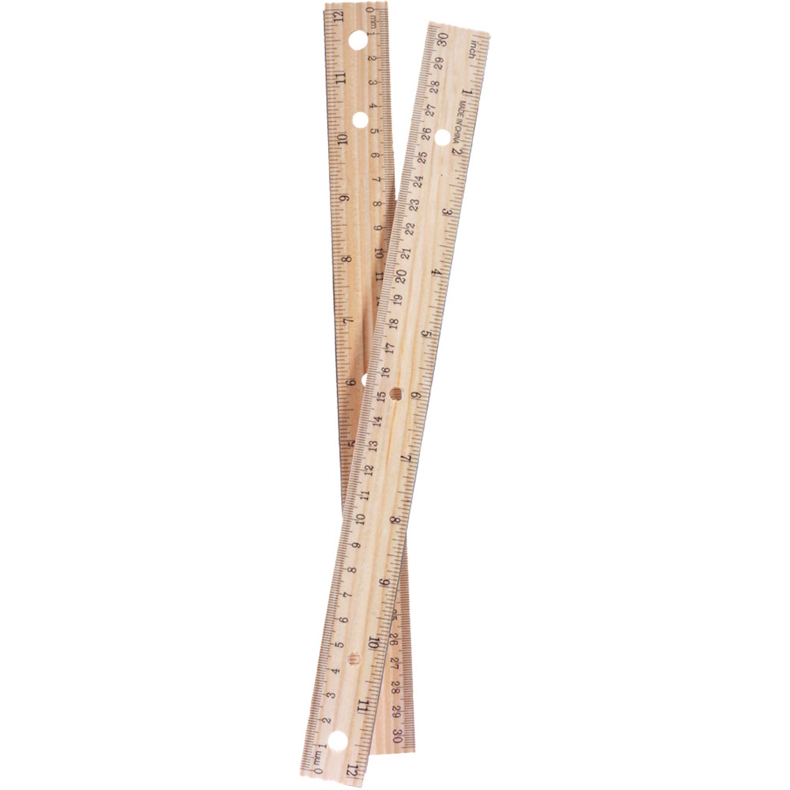 Wood Ruler, Inch and Metric