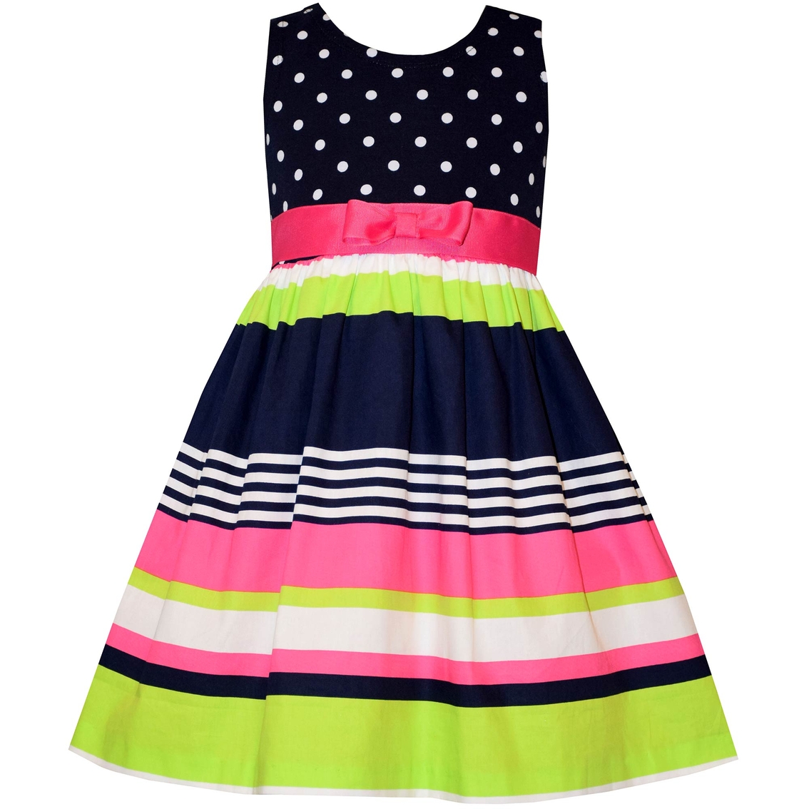 Bonnie Jean Little Girls Knit Dot To Stripe Dress | Girls 4-6x ...