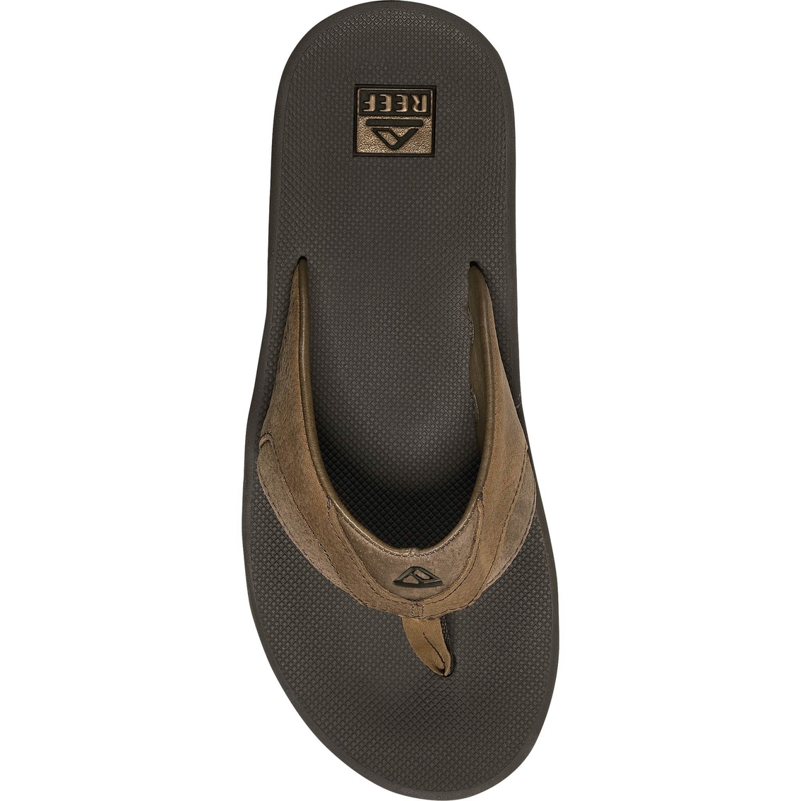 reef leather fanning slippers