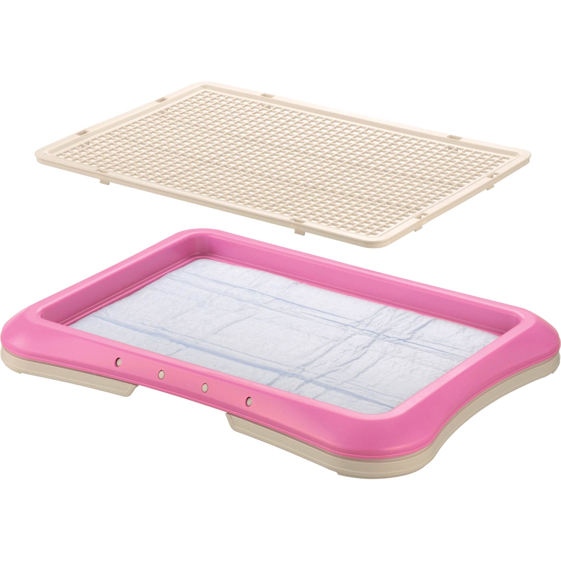 Richell Paw Trax Pink Mesh Training Tray - Image 4 of 4