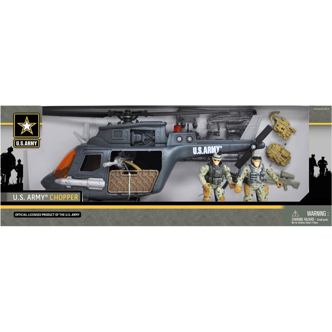 Excite U.S. Army Chopper with Soldiers Playset