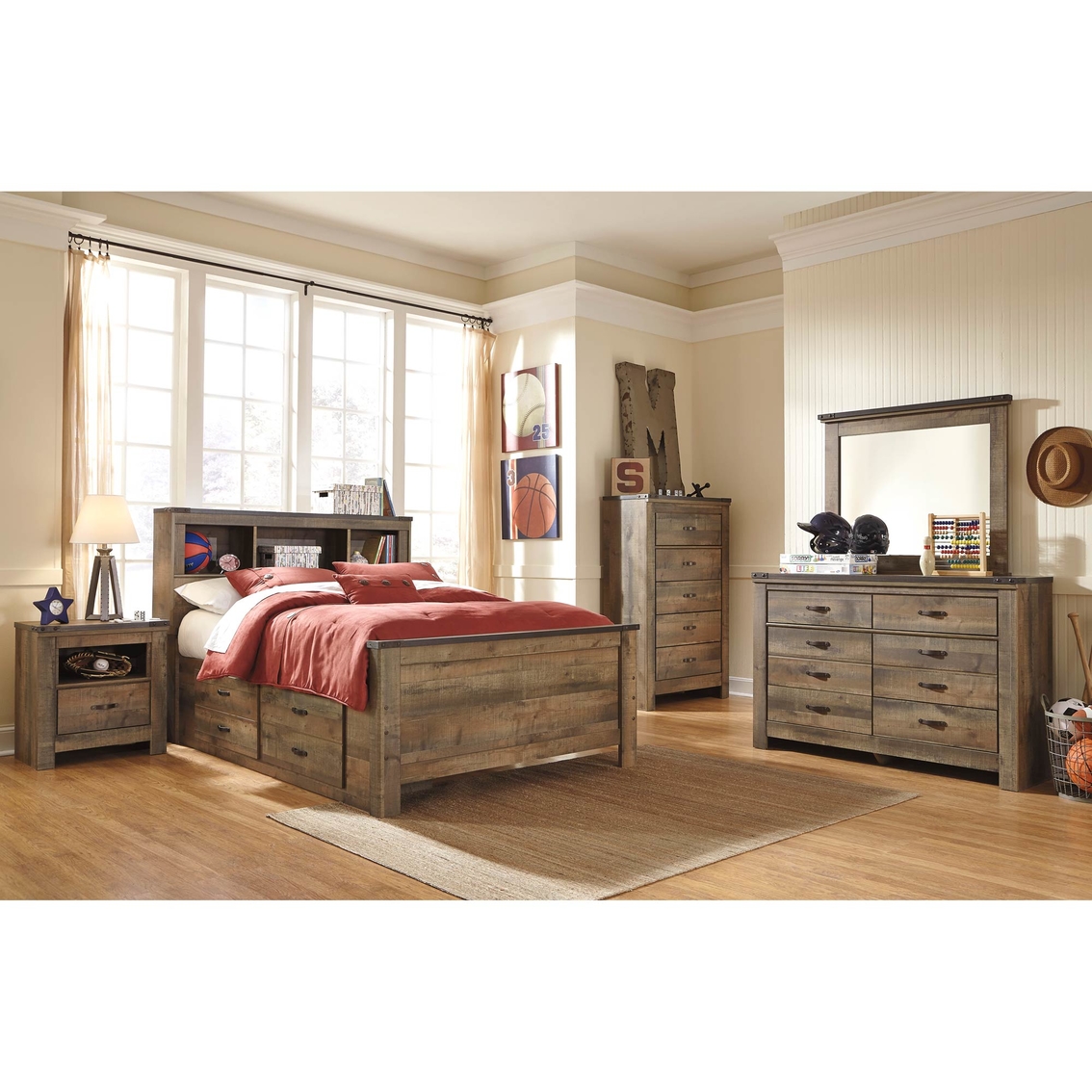Ashley Trinell Full Bookcase Bed with Storage - Image 2 of 5