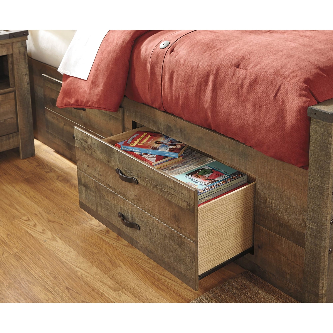 Ashley Trinell Full Bookcase Bed with Storage - Image 4 of 5