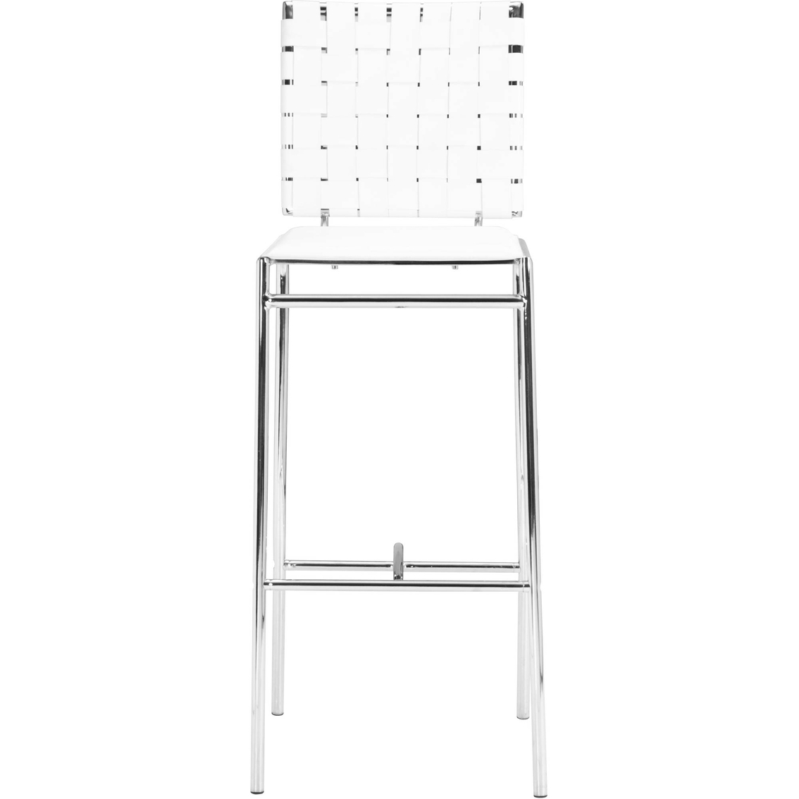 Zuo Modern Criss Cross Barstool White, Set of 2 - Image 3 of 9