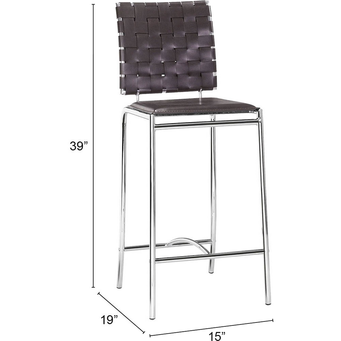 Zou Criss Cross Counter Chair 2 Pk. - Image 6 of 8