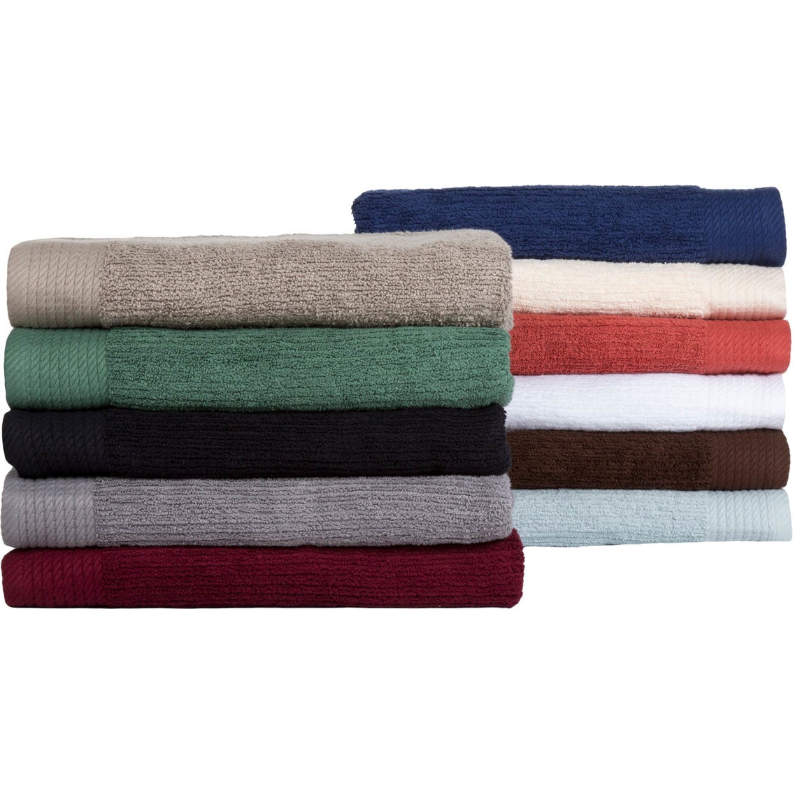 Lavish Home Ribbed 100% Cotton 10 pc. Towel Set - Image 4 of 5