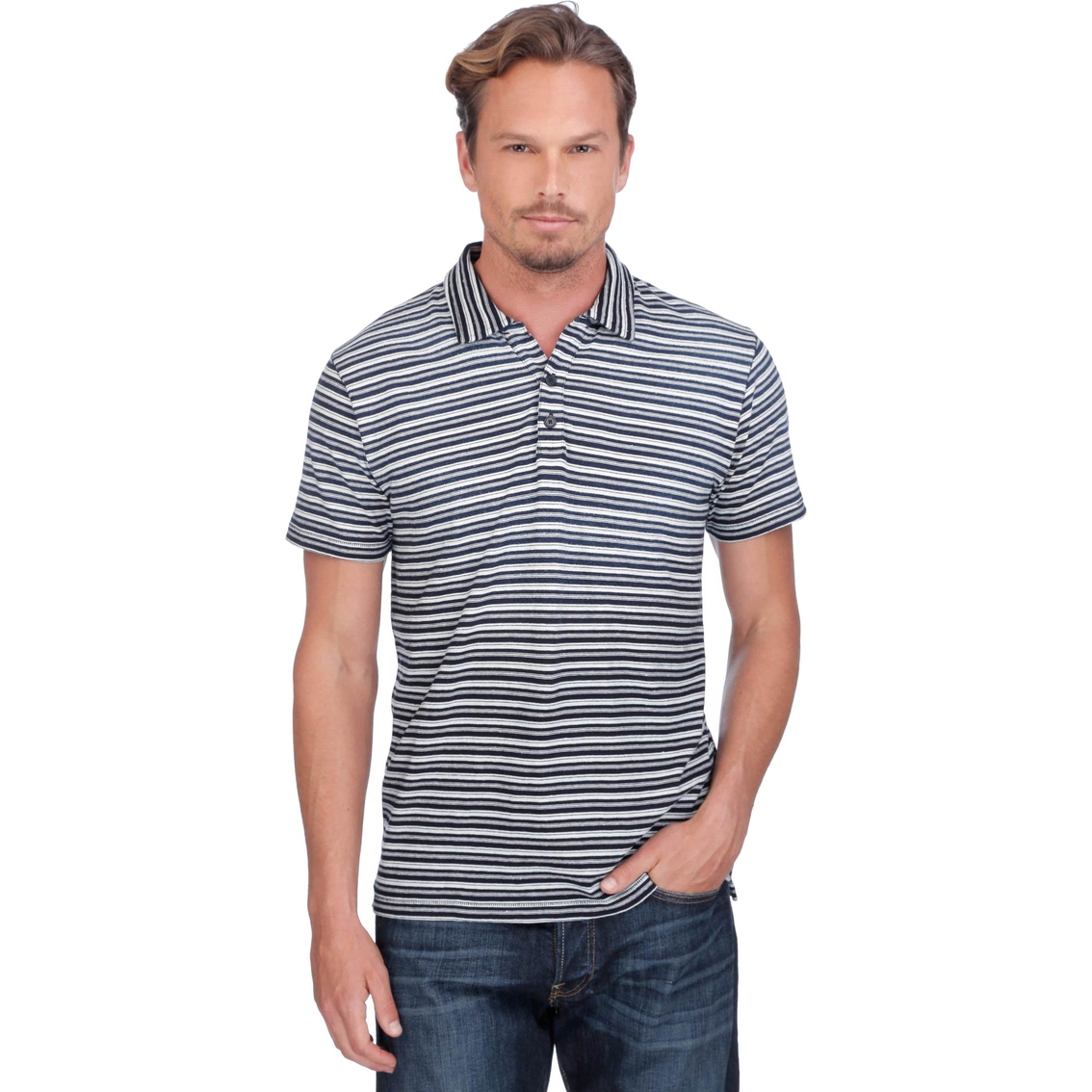 Lucky Brand Stripe Polo Shirt | Polos | Clothing & Accessories | Shop ...