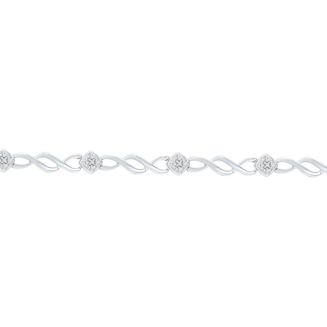 10K White Gold 1/6 CTW Diamond Bracelet - Image 2 of 2